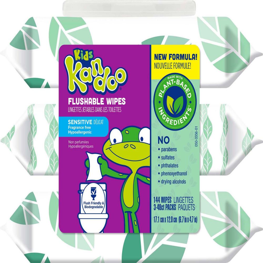Order Kandoo Sensitive Toddler Flushable Wipes - 144 ct food online from Rite Aid store, Redwood City on bringmethat.com