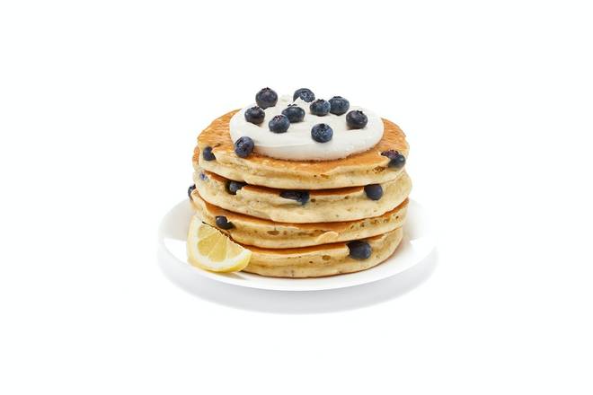 Order New! Protein Pancakes - Lemon Ricotta Blueberry food online from Ihop store, Palm Desert on bringmethat.com