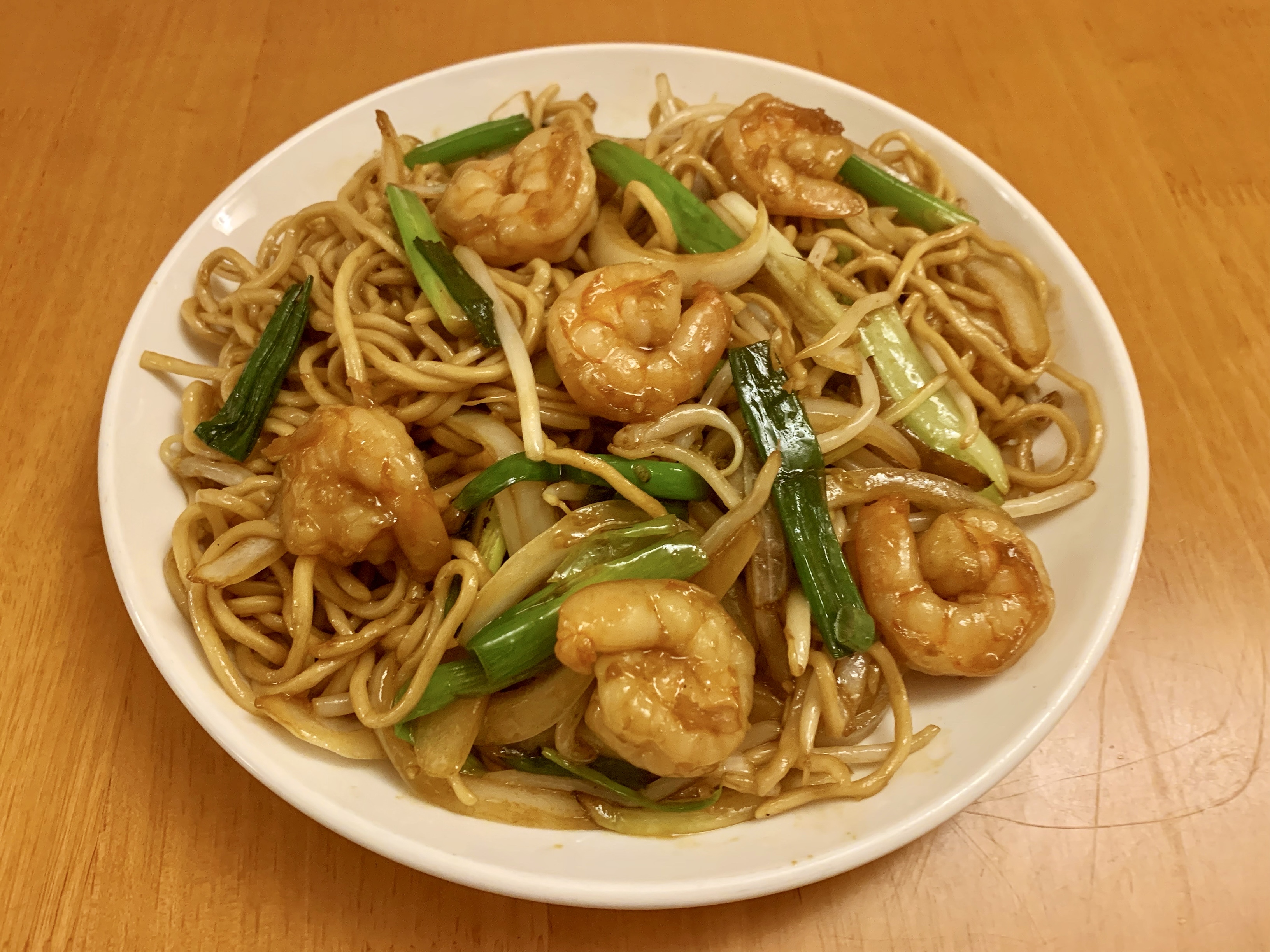 Order Shrimp Noodles 虾炒面 food online from Qin's Ramen & Noodle Bar store, San Francisco on bringmethat.com