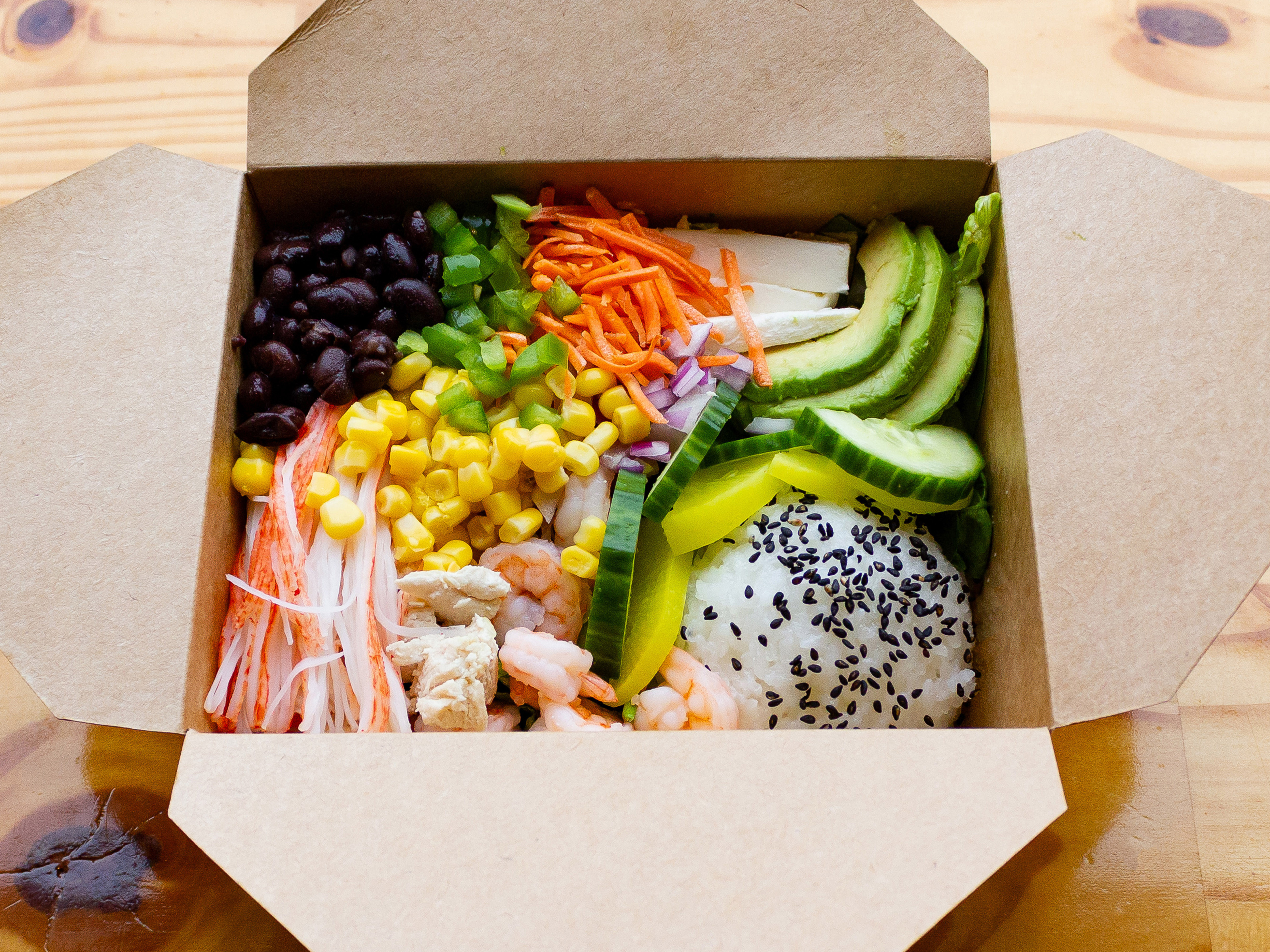 Order 1 Protein Rice Bowl food online from Tai Chi Bubble Tea store, Rochester on bringmethat.com