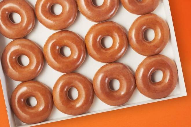 Order Pumpkin Spice Original Glazed Dozen food online from Krispy Kreme store, Chicago on bringmethat.com