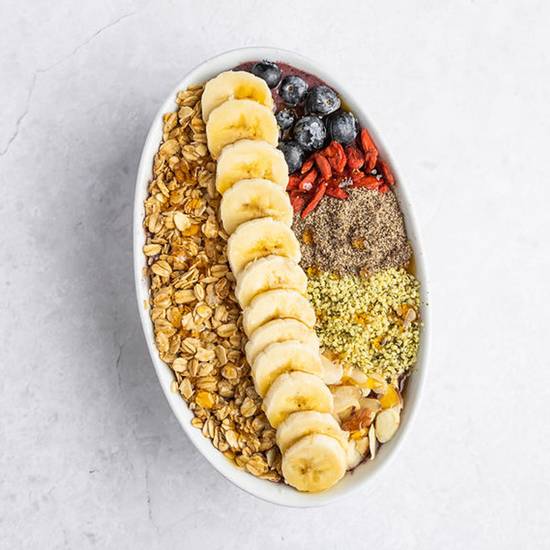 Order Deluxe Acai Bowl food online from Kale Me Crazy store, Raleigh on bringmethat.com