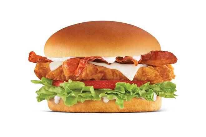 Order Hand-Breaded Bacon Swiss Chicken Sandwich food online from Carl's Jr. store, Indio on bringmethat.com