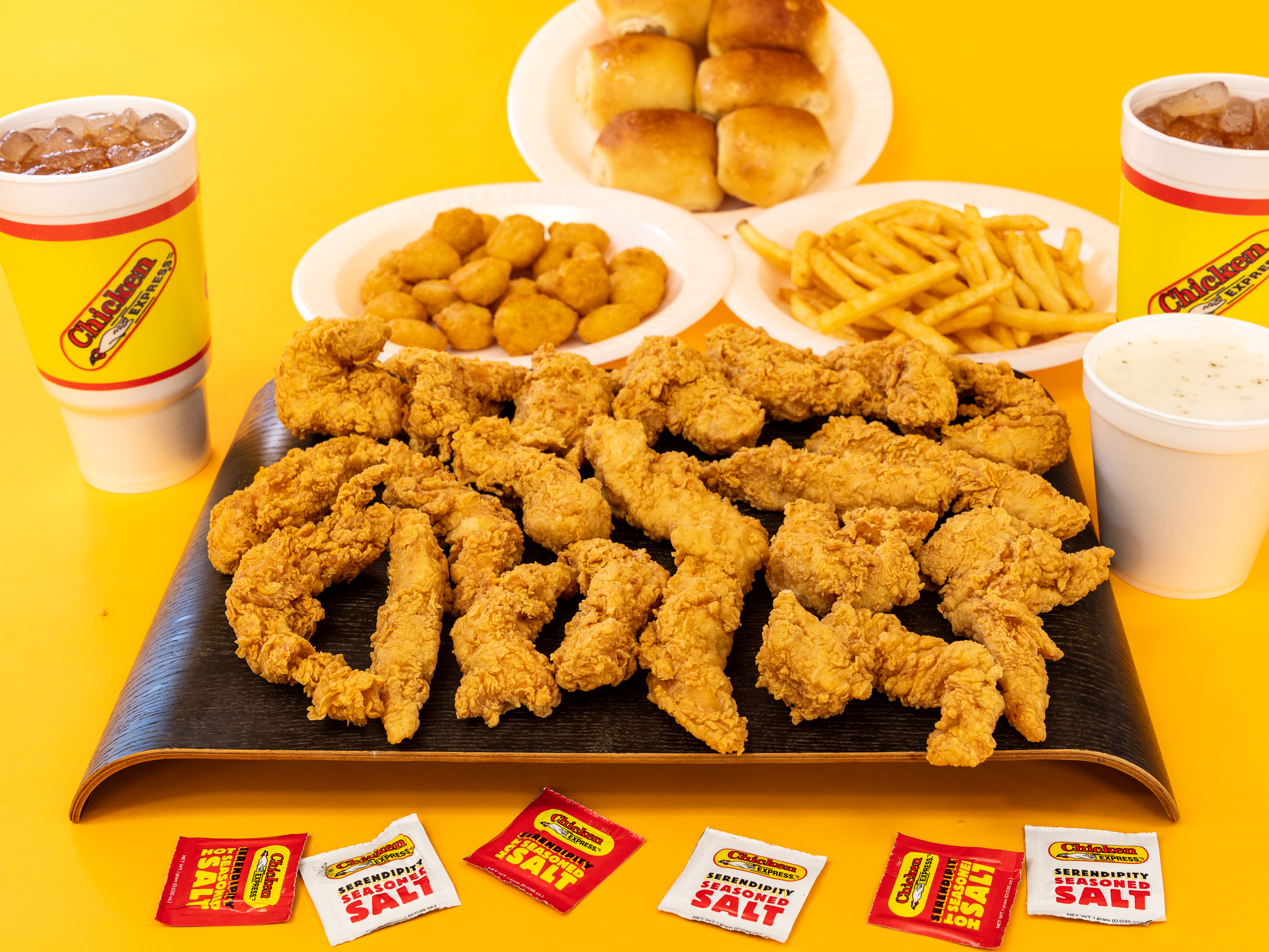 Order 20 Piece Express Tenders Family Meal Dinner with 1 Family Side food online from Chicken Express store, Frisco on bringmethat.com