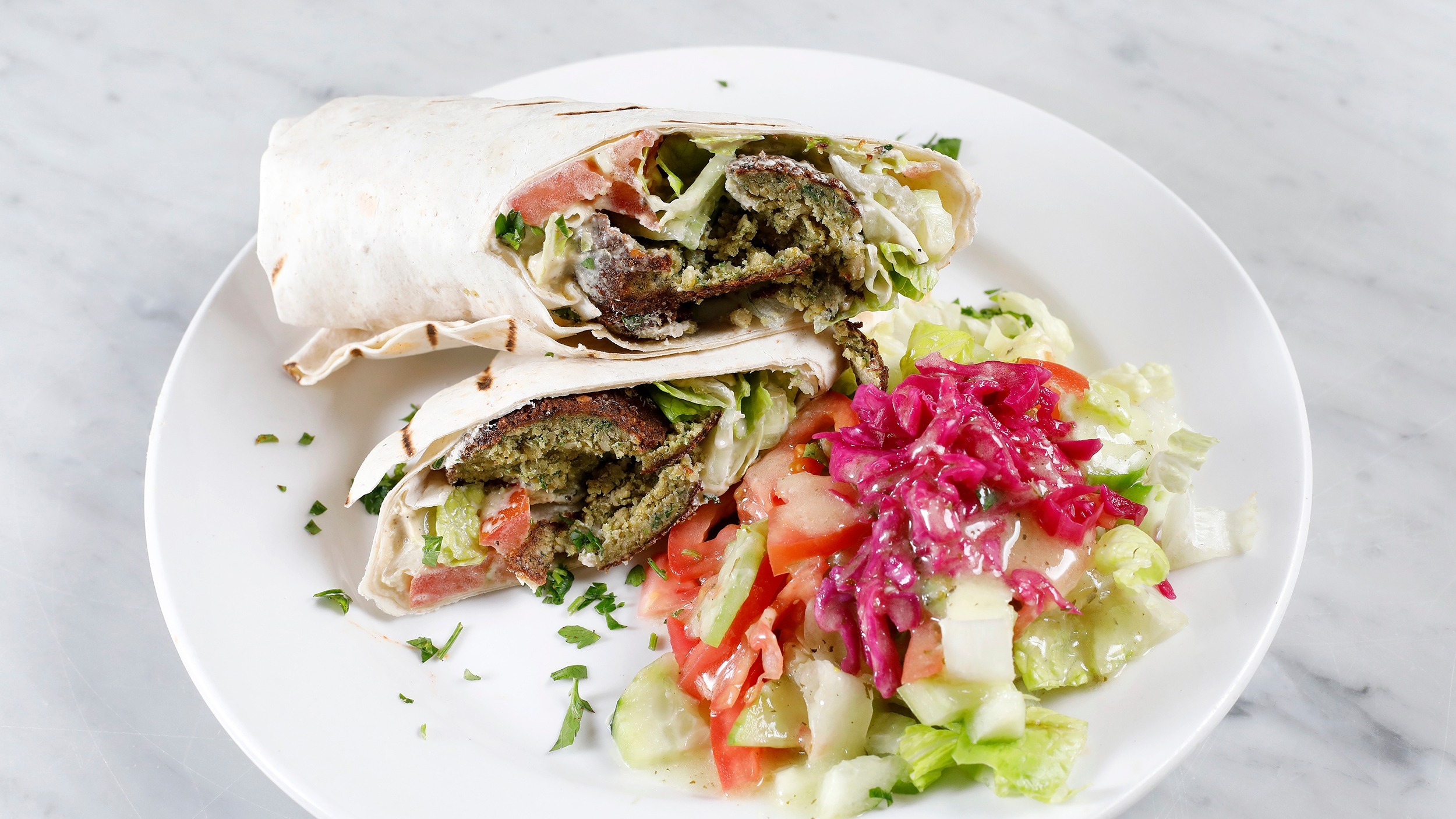 Order Falafel Wrap food online from Istanbul Grill store, San Francisco on bringmethat.com