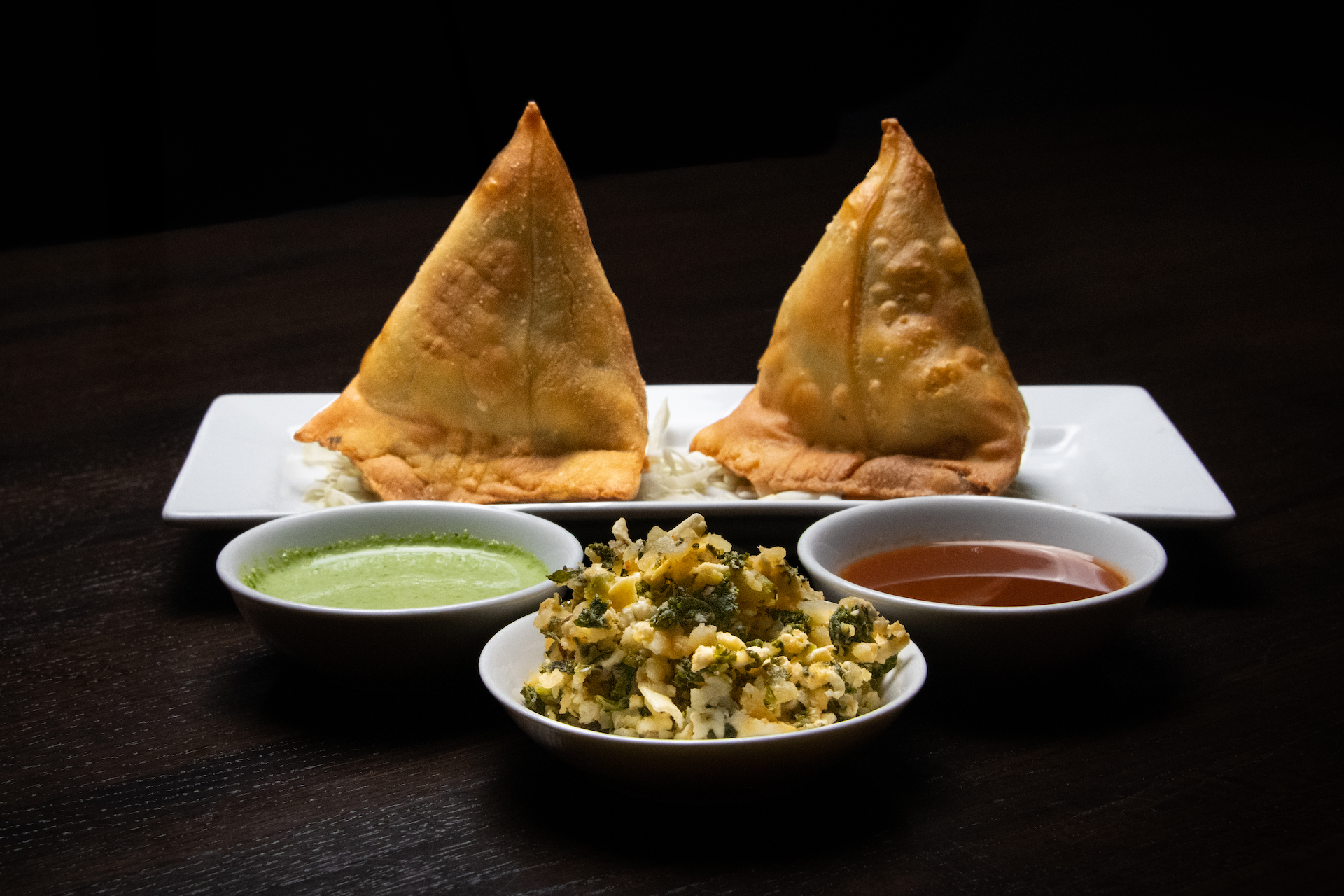 Order Kale Cheese Samosa food online from Mild 2 Spicy store, Chicago on bringmethat.com