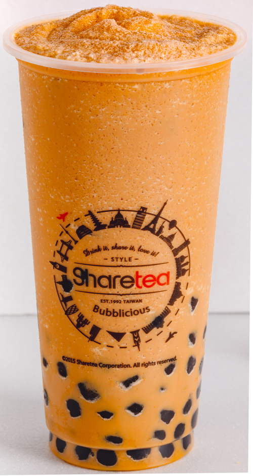 Order Thai Tea Ice Blended with Pearl food online from Sharetea store, Sunnyvale on bringmethat.com