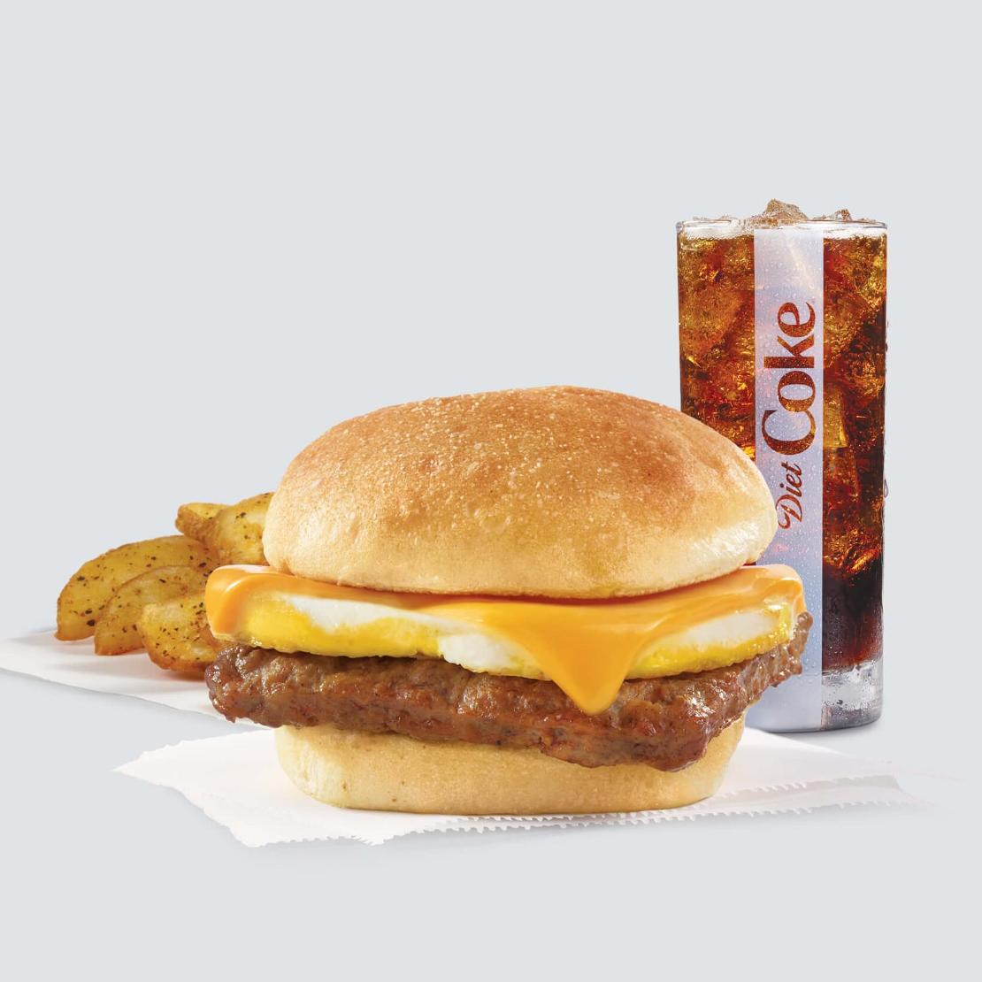 Order Classic Sausage, Egg & Cheese Sandwich Combo food online from Wendy store, Dallas on bringmethat.com