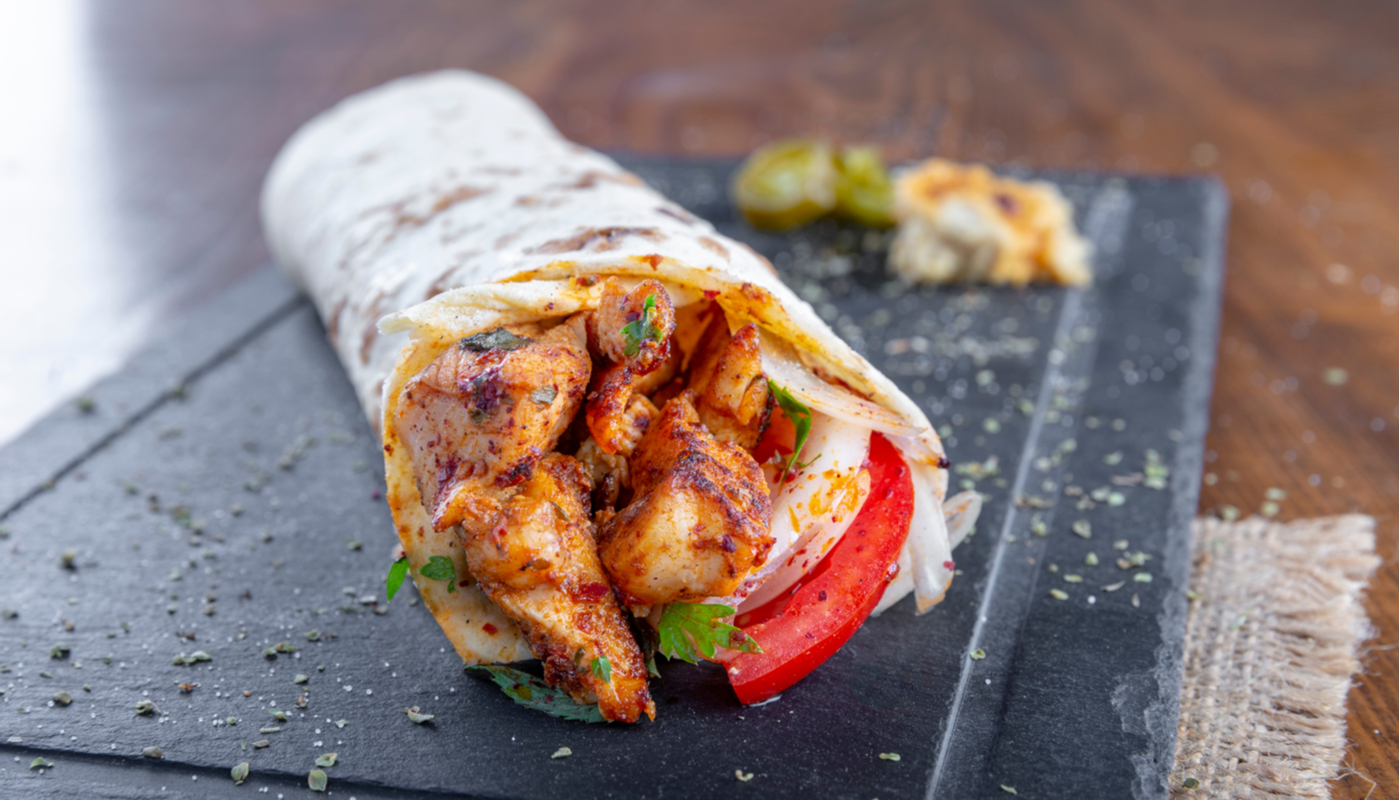 Order Chicken Shawarma Wrap food online from La Cantina Tacos & Wraps store, Columbus on bringmethat.com