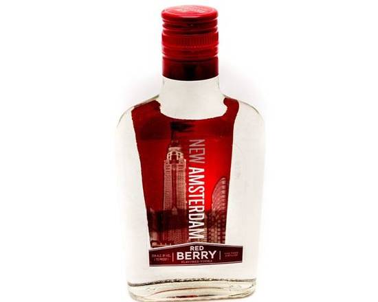 Order New Amsterdam Red Berry Flavored, 200mL vodka (35% ABV) food online from Central Liquor Market store, Los Angeles on bringmethat.com