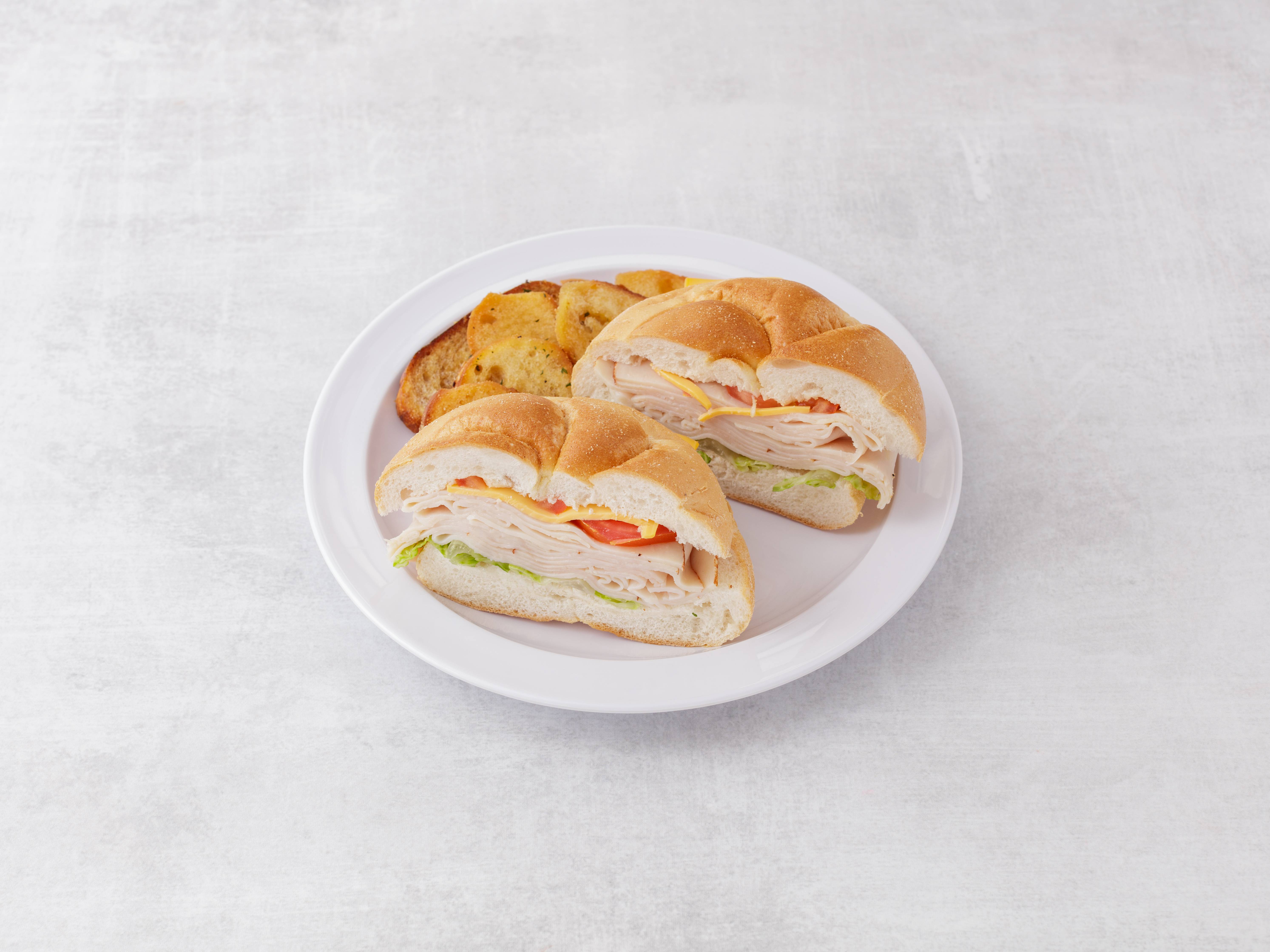 Order 23. Turkey Sandwich food online from Town Cafe store, Cedar Knolls on bringmethat.com