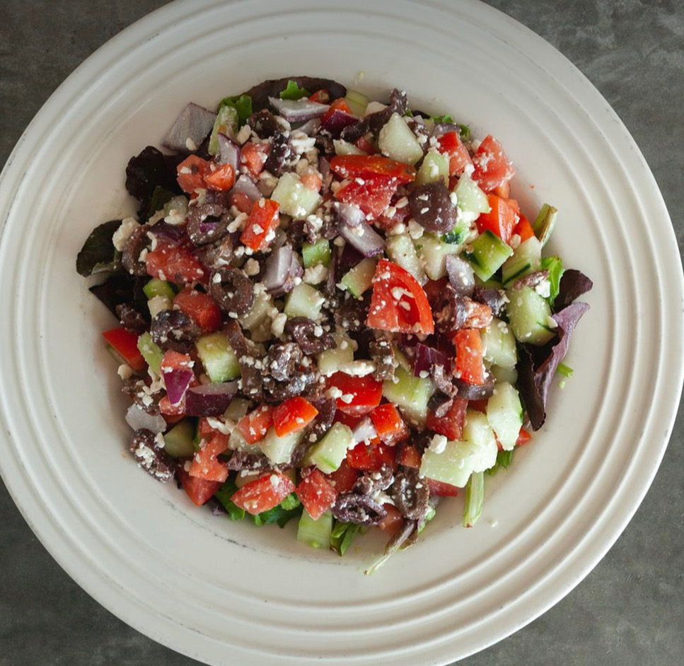 Order Greek Salad food online from Roni's Diner store, Beverly Hills on bringmethat.com