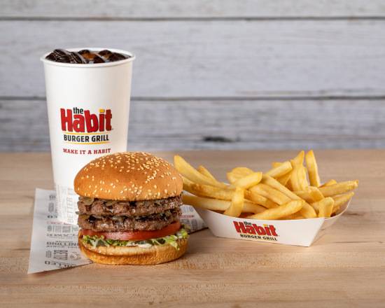 Order #2 Original Double Char food online from The Habit Burger Grill store, Bell Gardens on bringmethat.com