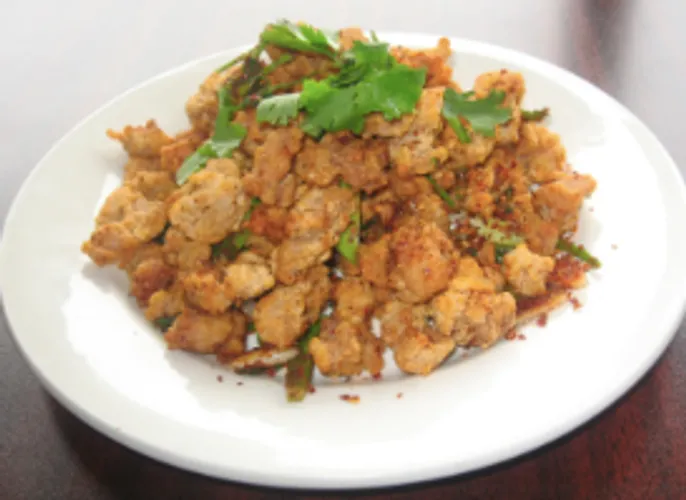 Order 7. Cumin Chicken 孜然鸡 food online from North Village Chinese Restaurant store, Dayton on bringmethat.com