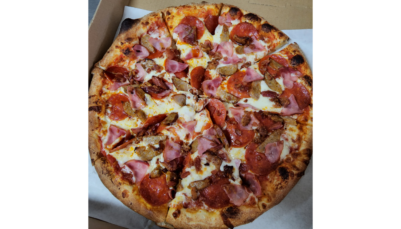 Order Meat Lover's Gourmet Pizza food online from Ricky's Pizza store, Los Angeles on bringmethat.com