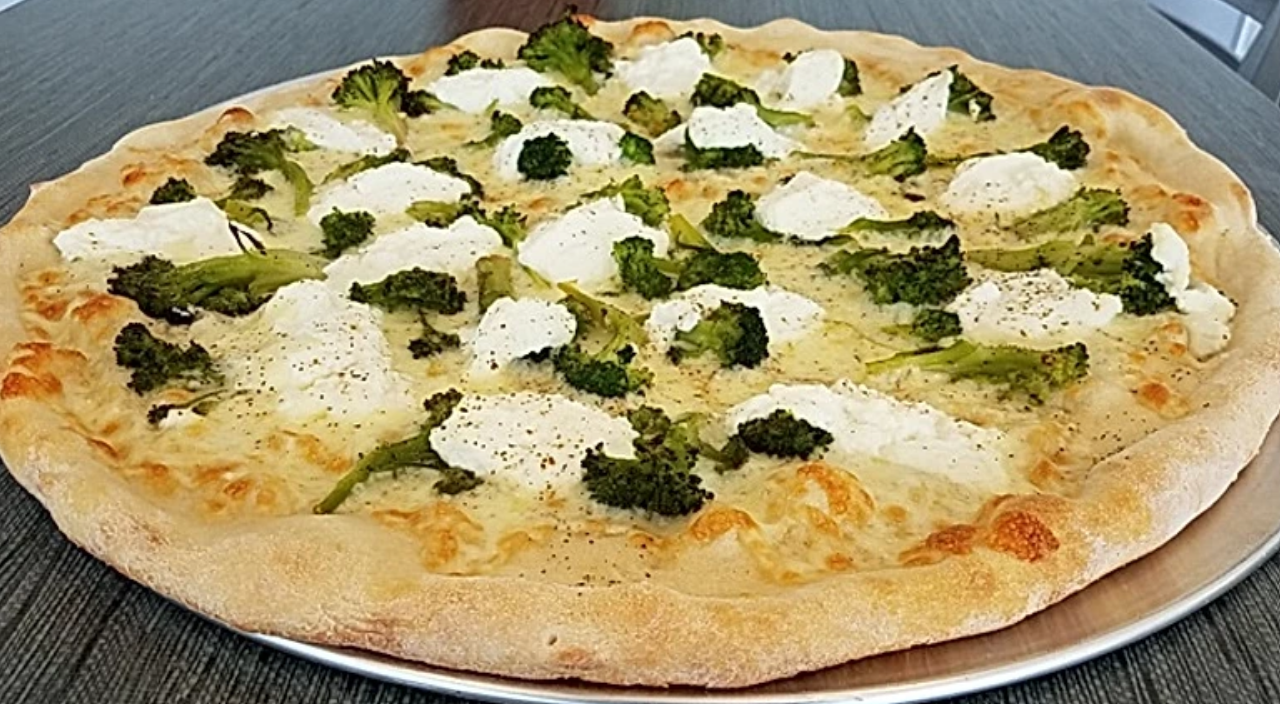 Order Ricotta, Mozzarella & Broccoli Pizza food online from Angelo's Pizza store, Woodbridge Township on bringmethat.com