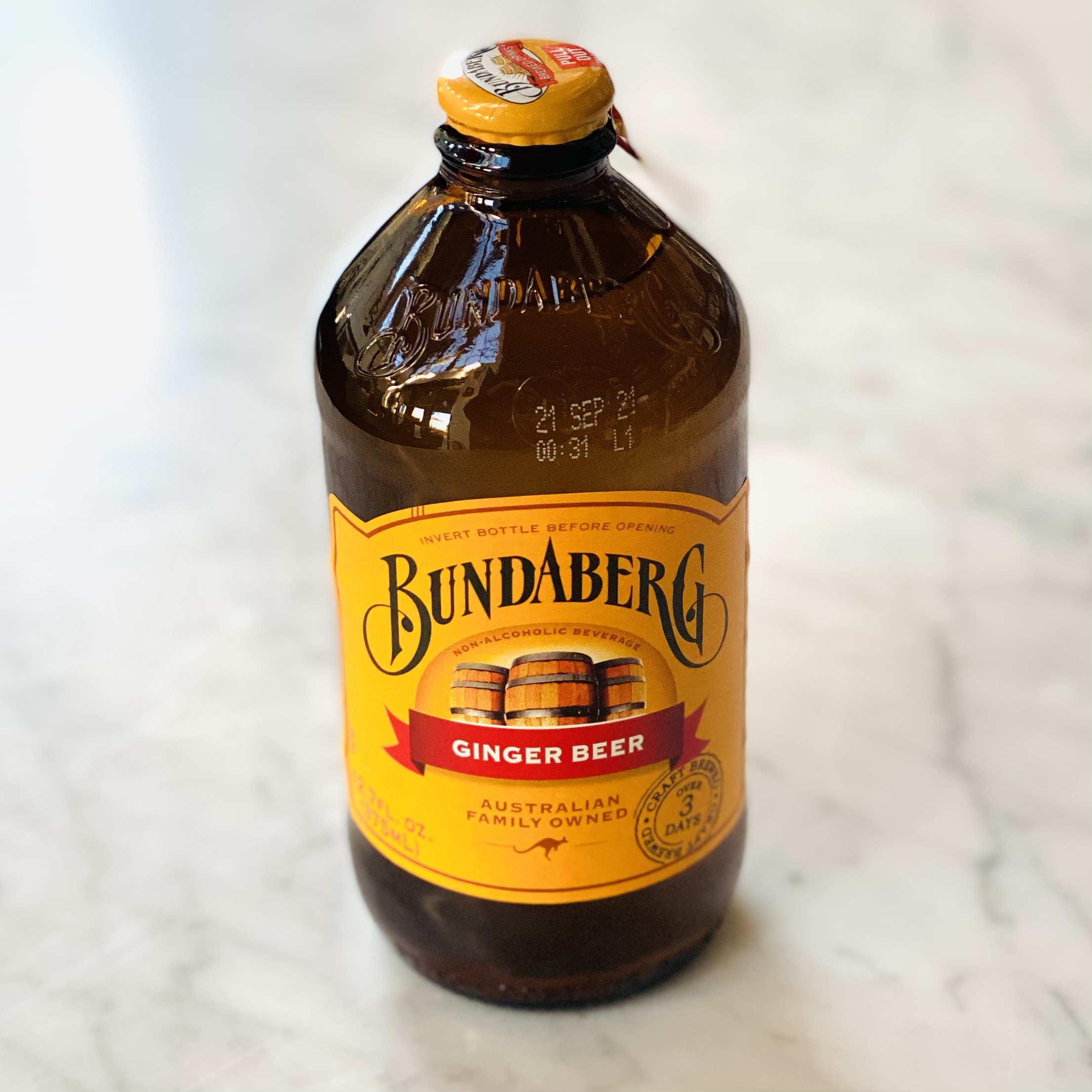 Order Bundaberg Ginger Beer 375ml food online from Rise Woodfire store, San Mateo on bringmethat.com