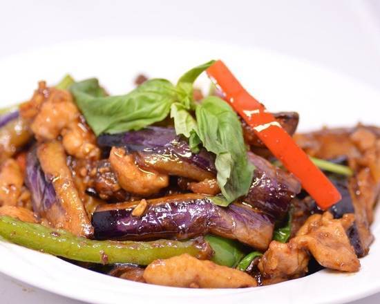 Order Basil Eggplant w.Prawns and Chicken food online from Yh-Beijing store, San Francisco on bringmethat.com