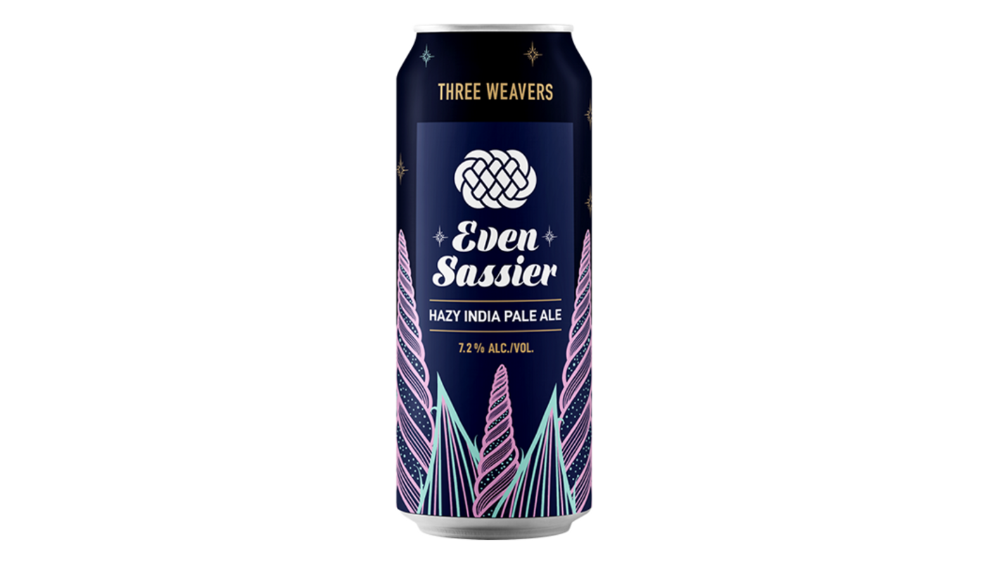 Order Three Weavers Even Sassier Hazy IPA 4x 16oz Cans food online from Village Commons Liquor store, Camarillo on bringmethat.com