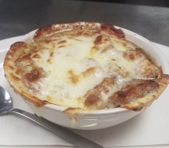 Order French Onion Soup food online from Locker Room Bar & Grill store, Broadview Heights on bringmethat.com