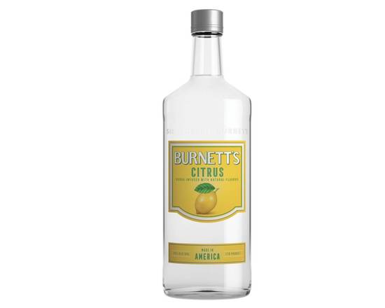 Order Burnett's Citrus Flavored, 1.75L vodka (40.0% ABV) food online from Cold Spring Liquor store, Liberty Hill on bringmethat.com