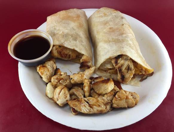 Order Spicy Chicken Burrito food online from Michael's Burgers store, Canoga Park on bringmethat.com