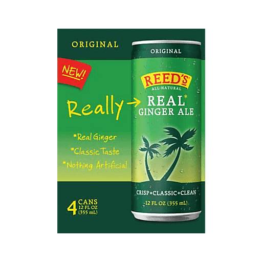 Order Reed's Ginger Ale Slim Cans (4PK 12 OZ) 130196 food online from BevMo! store, Milpitas on bringmethat.com
