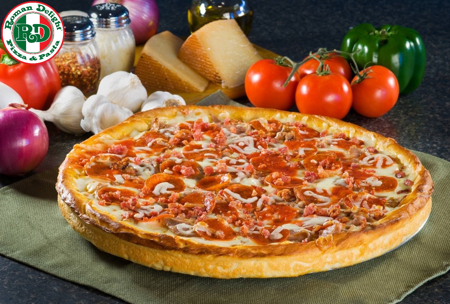 Order Sicilian Meat Lovers Pizza food online from Roman Delight Pizza store, Baltimore on bringmethat.com