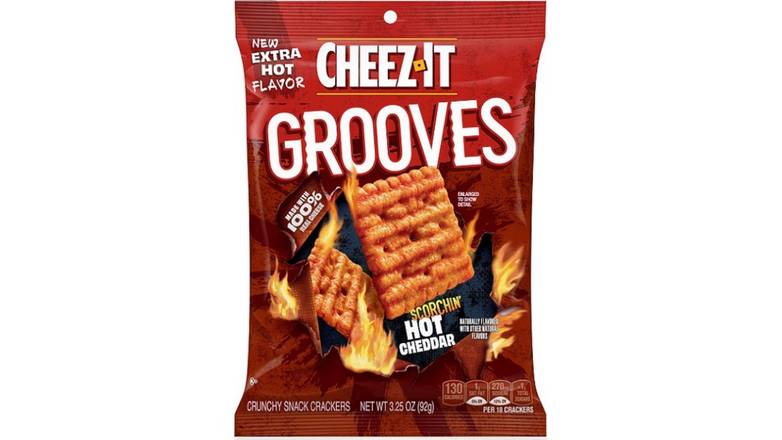 Order Cheez-It Grooves Scorchin' Cheddar food online from Shell Rock Spring store, Bel Air on bringmethat.com