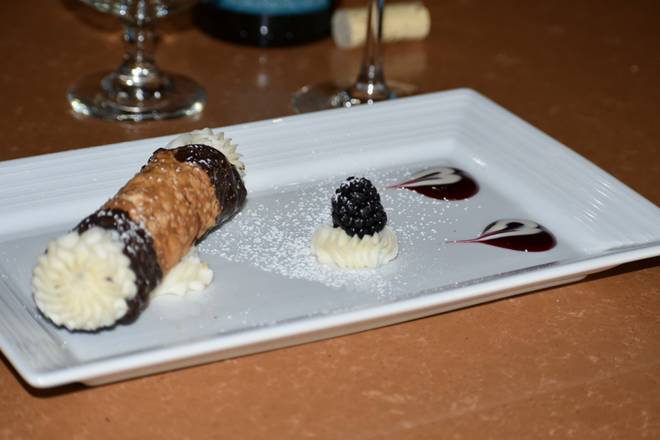 Order Homemade Chocolate Dipped Cannoli food online from La Piazza Cucina Italiana & Wine Bar store, Melville on bringmethat.com