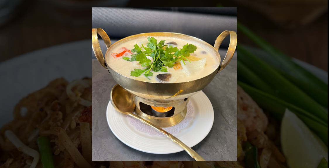 Order 21. Tom Kha Soup food online from Thonglor Thai Bistro store, San Mateo on bringmethat.com