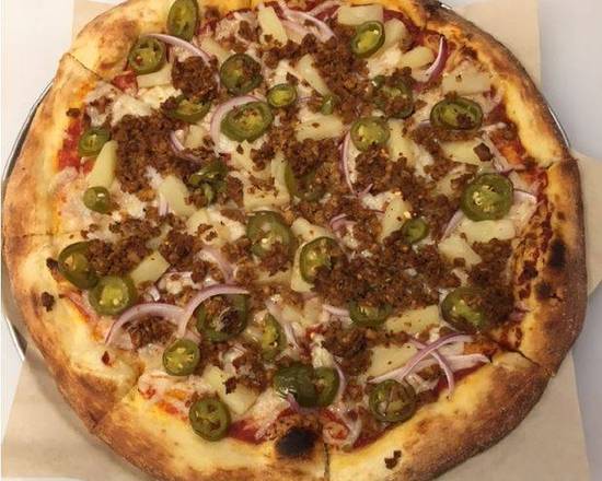Order 14" SWEET& SPICY PINEAPPLE VEGAN food online from Zpizza store, San Diego on bringmethat.com
