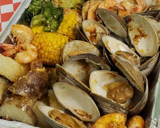 Order Clams with Steamed Shrimps Platter food online from pj seafood store, Pennsauken on bringmethat.com