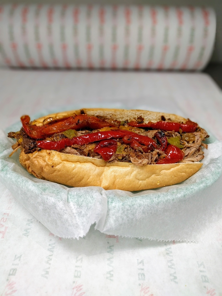 Order 8" Green Chile Pork food online from Taste of Philly store, Fort Collins on bringmethat.com
