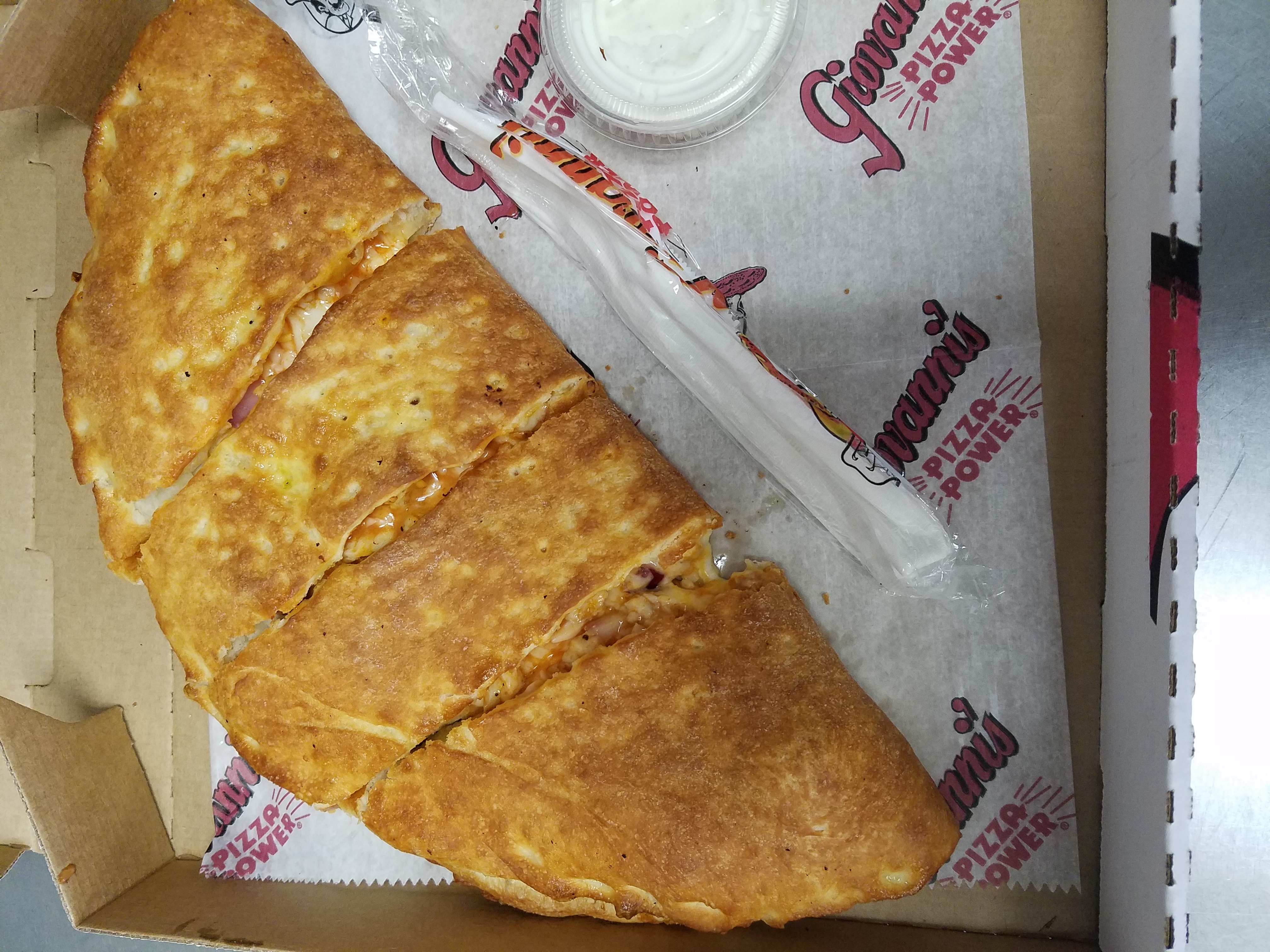 Order Hot Buffalo Chicken Calzone food online from Giovanni's Pizza Place store, Charleston on bringmethat.com