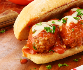 Order Meatball Sandwich food online from Marion's Piazza store, Dayton on bringmethat.com