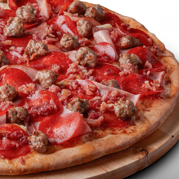 Order All Meat Pizza food online from Pizza Guys store, Merced on bringmethat.com