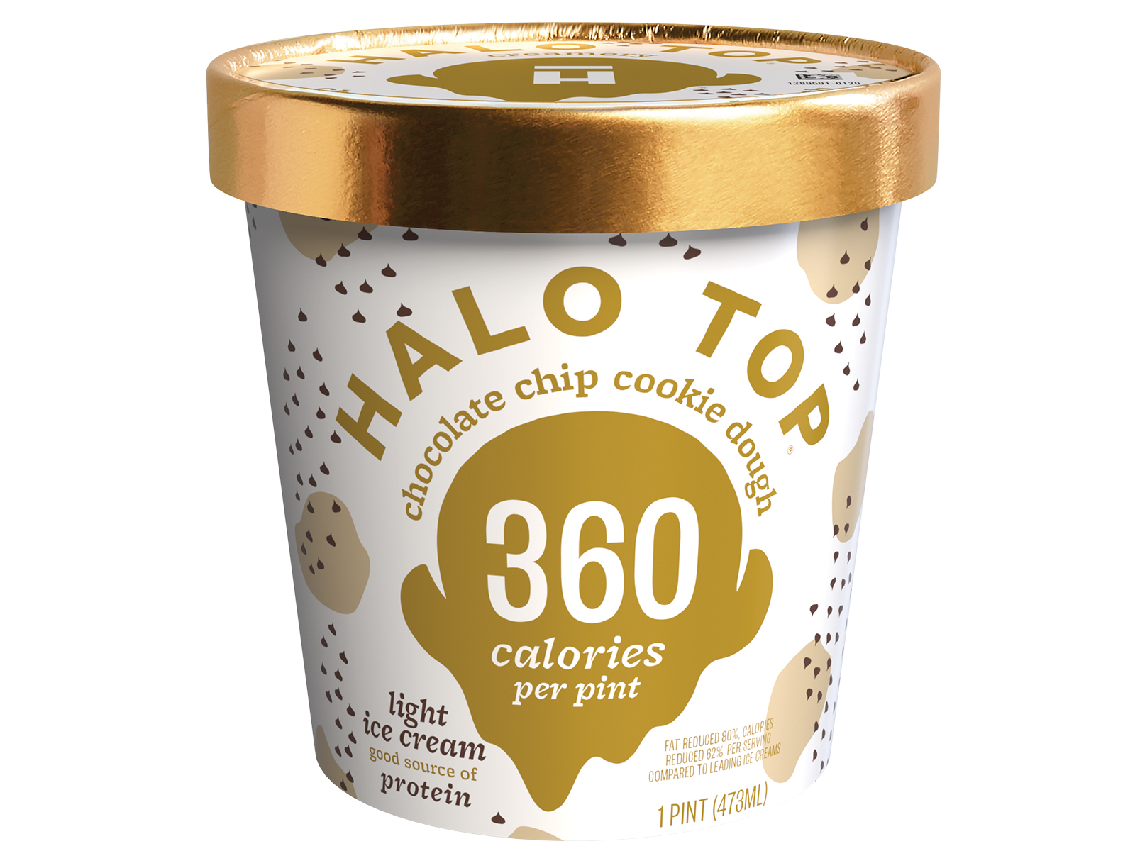 Order Halo Top Chocolate Chip Cookie Dough Pint food online from The Ice Cream Shop store, Phoenix on bringmethat.com