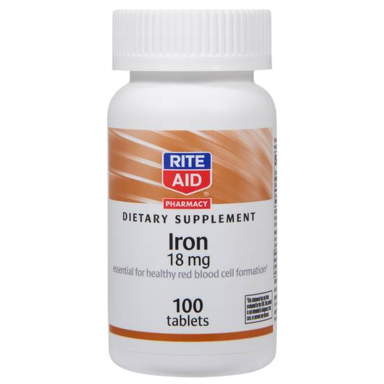 Order Rite Aid Iron Tablets 18mg (100 ct) food online from Rite Aid store, Palm Desert on bringmethat.com