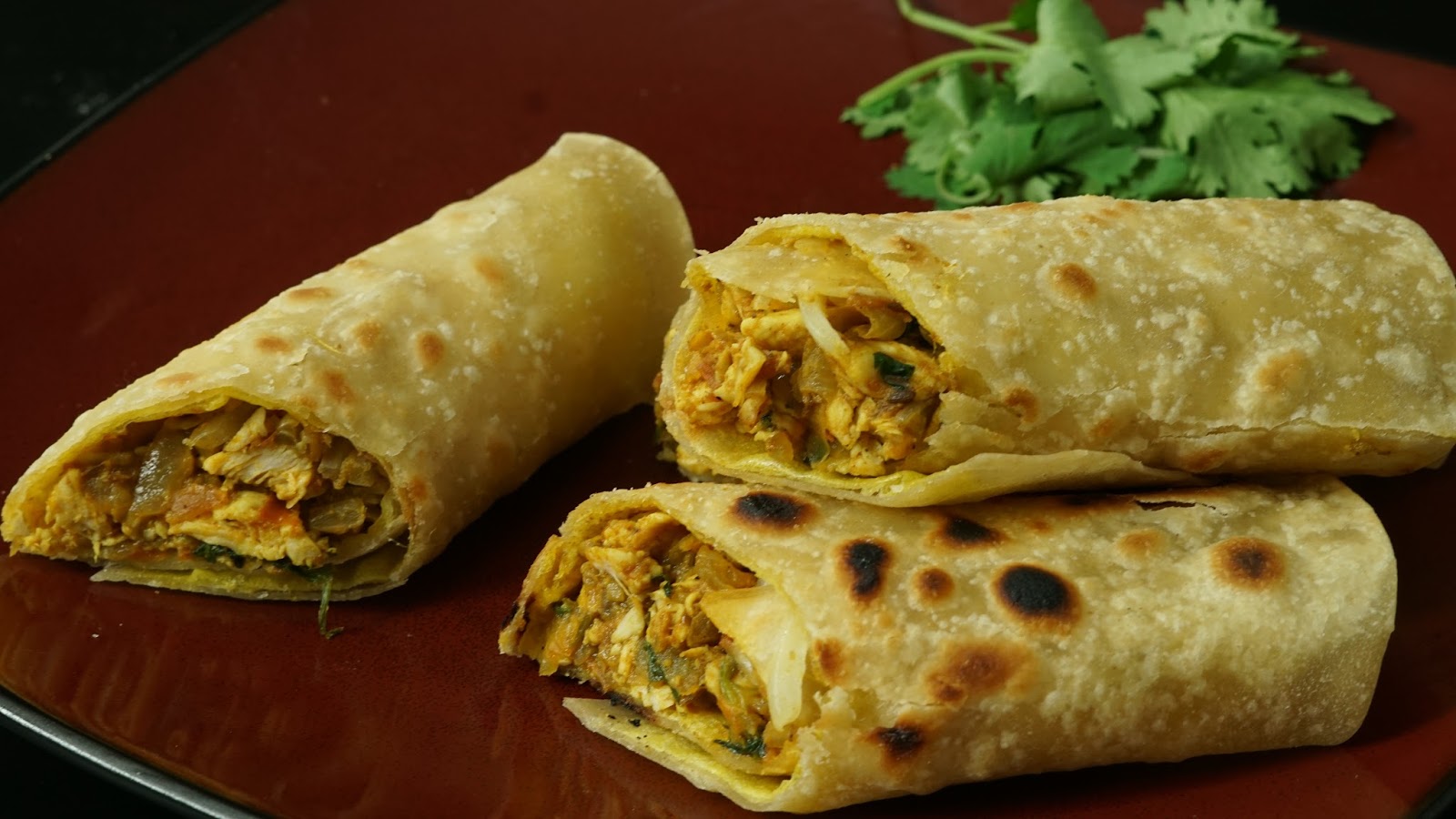 Order Chapati Mutton Fry Kati Roll food online from Indian Street Cafe store, San Jose on bringmethat.com