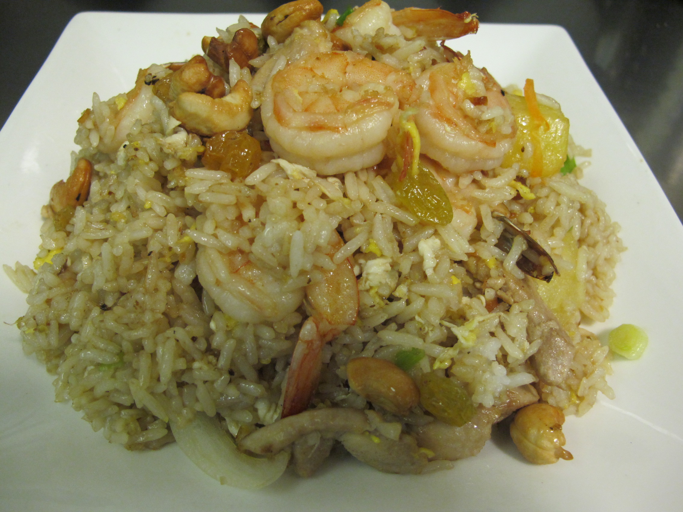 Order 44. Pineapple Fried Rice food online from Thailand Restaurant store, Modesto on bringmethat.com