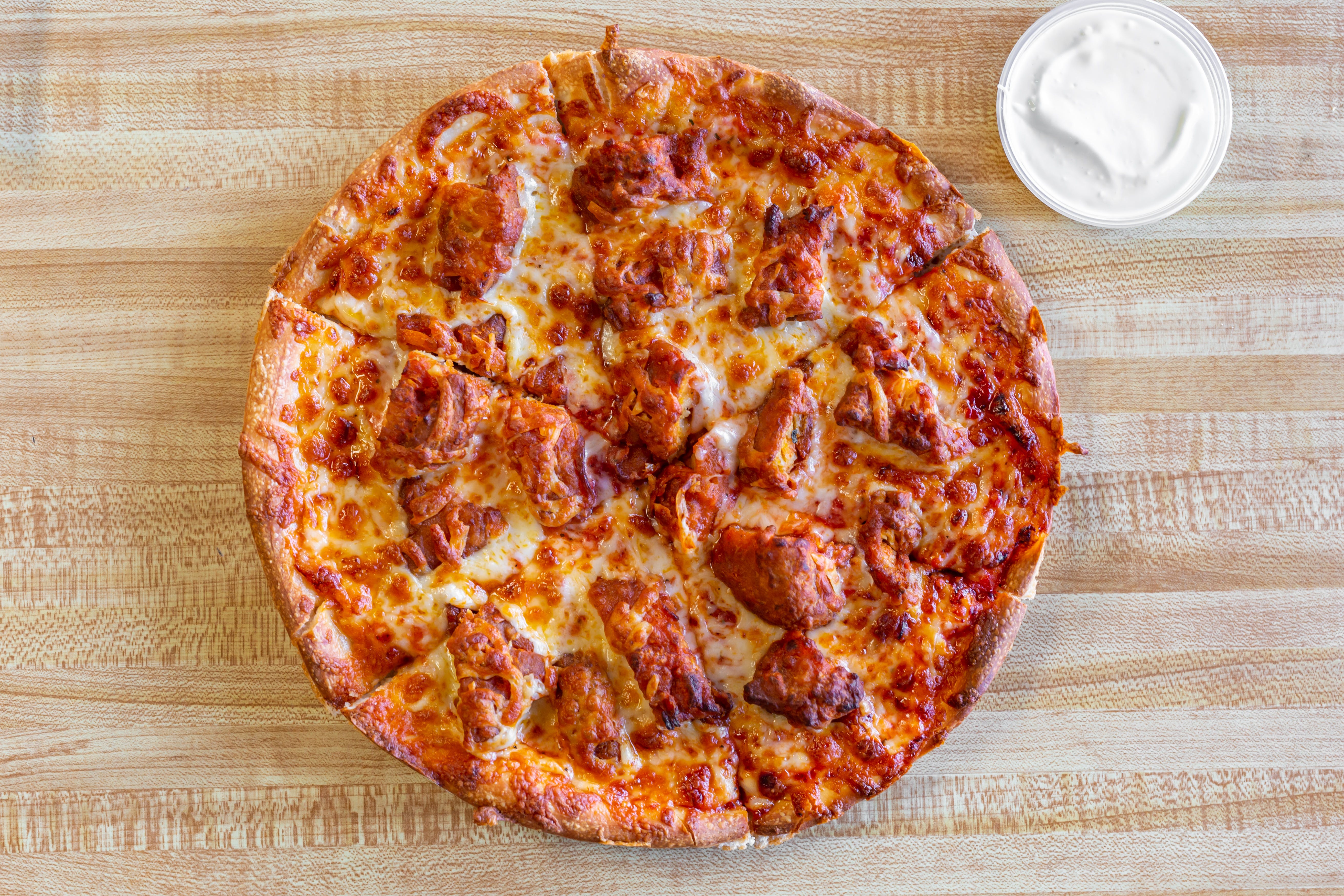 Order Buffalo Chicken Pizza - Small food online from Pizza World store, Salem on bringmethat.com