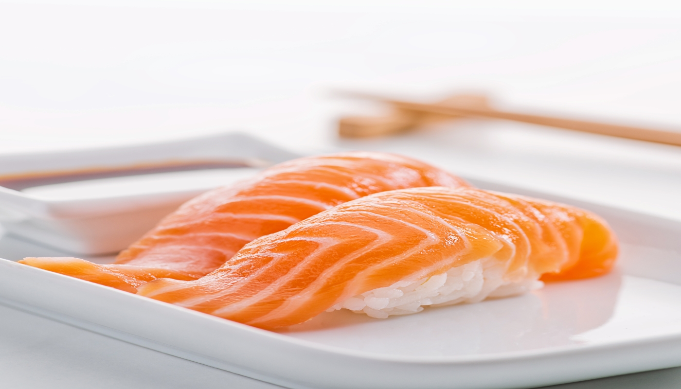 Order Salmon Sushi a la Carte food online from Miyabi Sushi store, Gardena on bringmethat.com