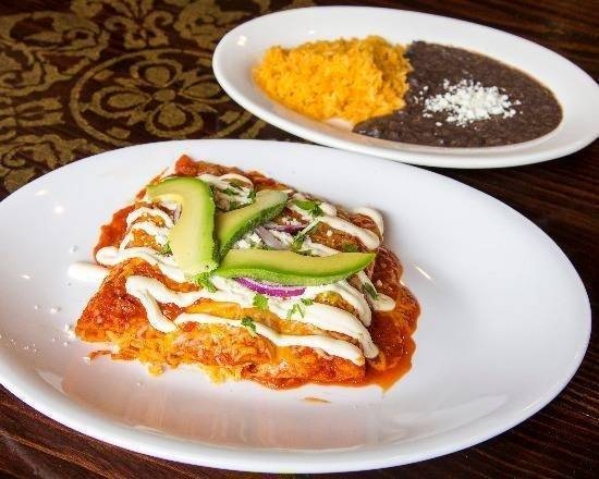 Order Enchiladas Rojas food online from Mi Lindo Cancun Grill store, Annapolis on bringmethat.com