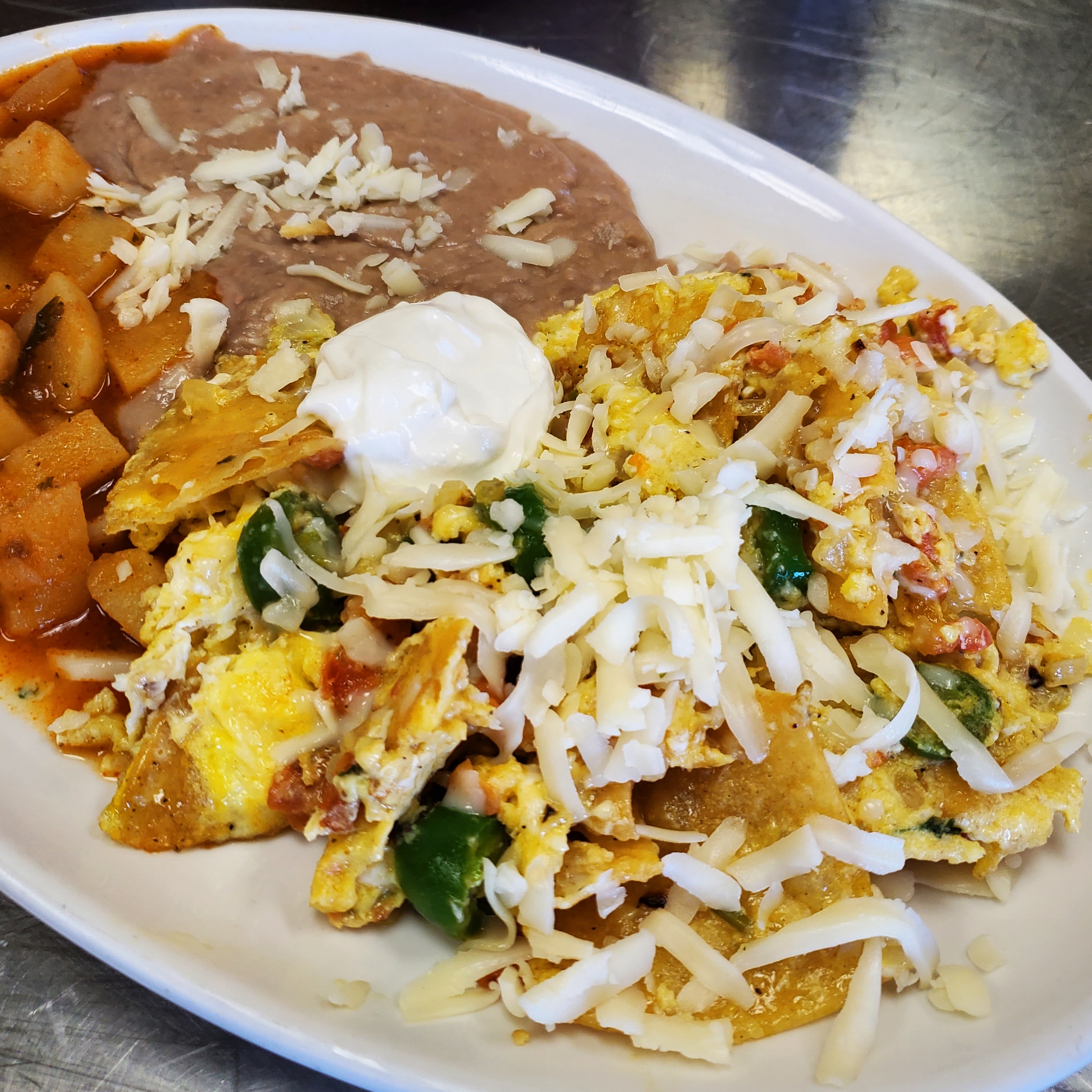 Order Chilaquiles a la Mexicana food online from Los Chilitos Restaurant store, South El Monte on bringmethat.com