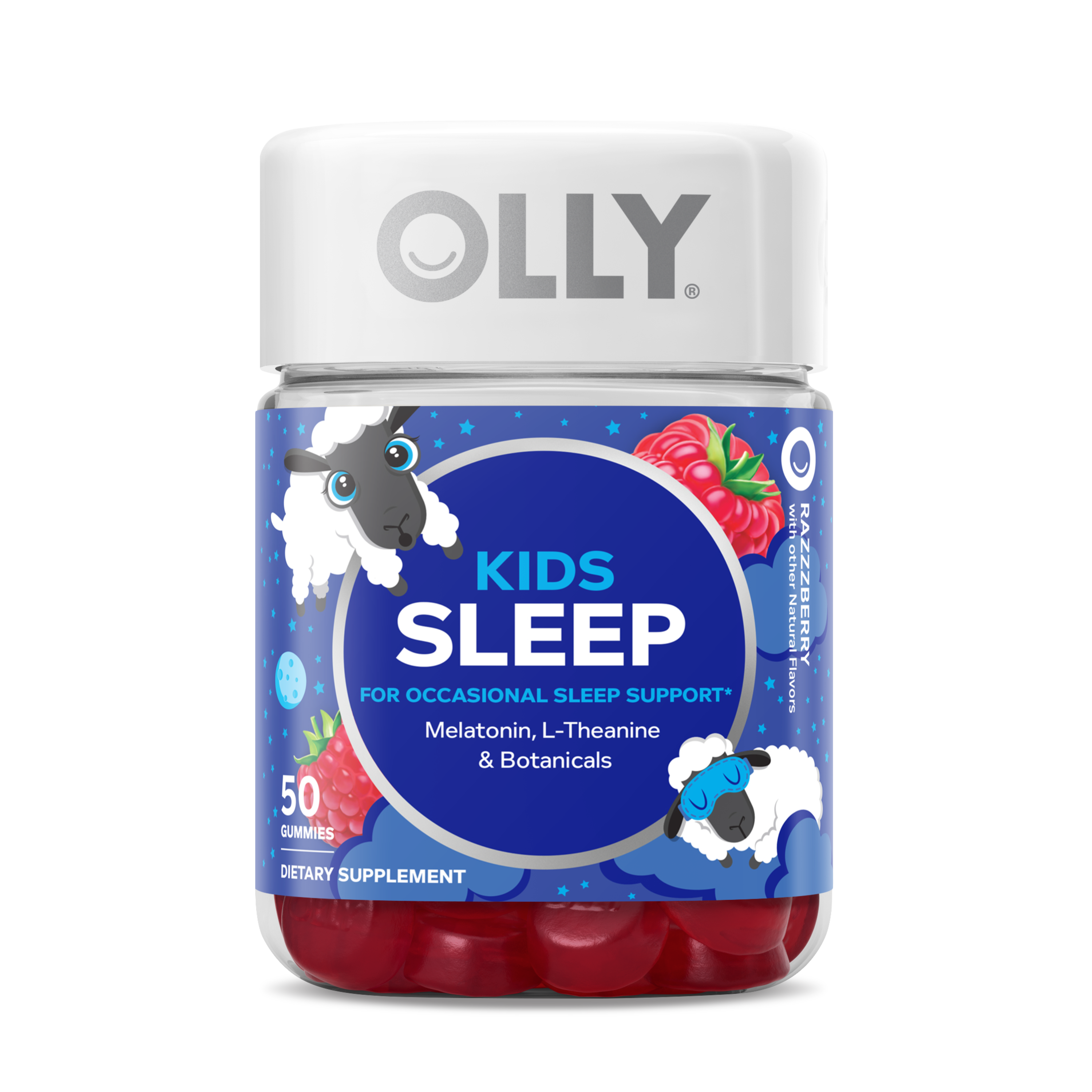 Order OLLY Kids Sleep Gummy, Raspberry - 50 ct food online from Bartell store, Edmonds on bringmethat.com