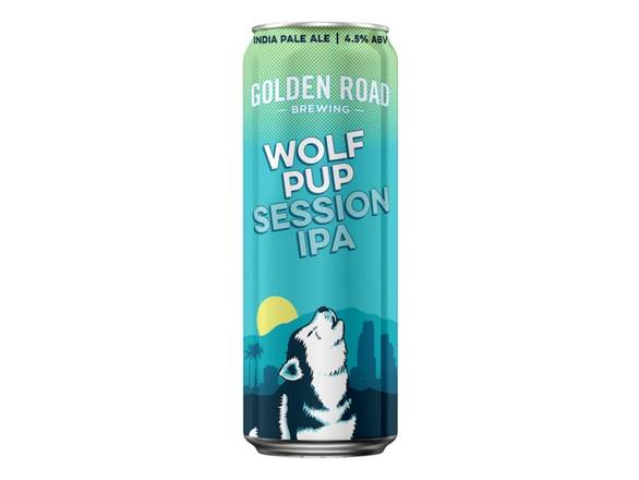 Order Golden Road Brewing Wolf Pup Session IPA - 25oz Can food online from Booze & Brews Liquor store, Burbank on bringmethat.com