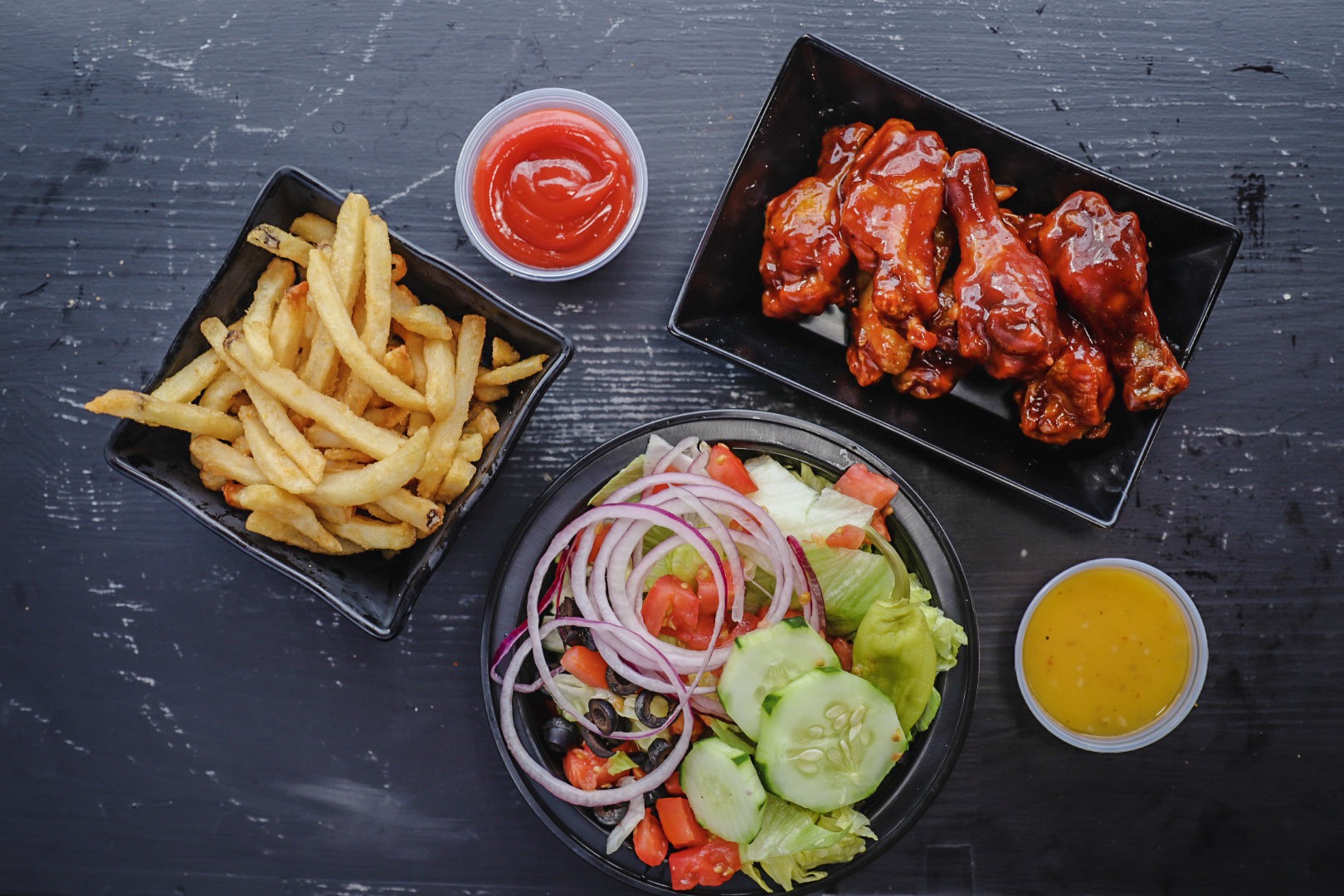 Order BBQ Chicken Plate food online from Rock City Pizza store, Allston on bringmethat.com