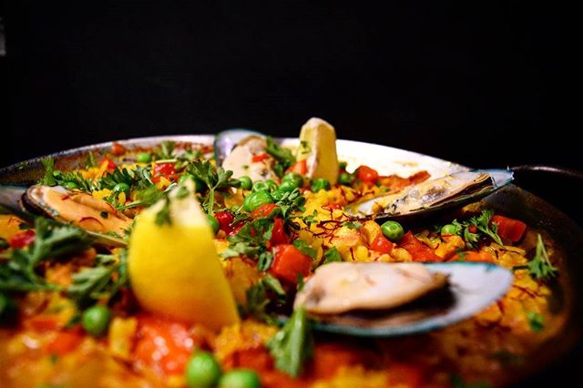 Order Paella with Everything  (Gluten Free) food online from Bulerias tapas bar store, Chicago on bringmethat.com