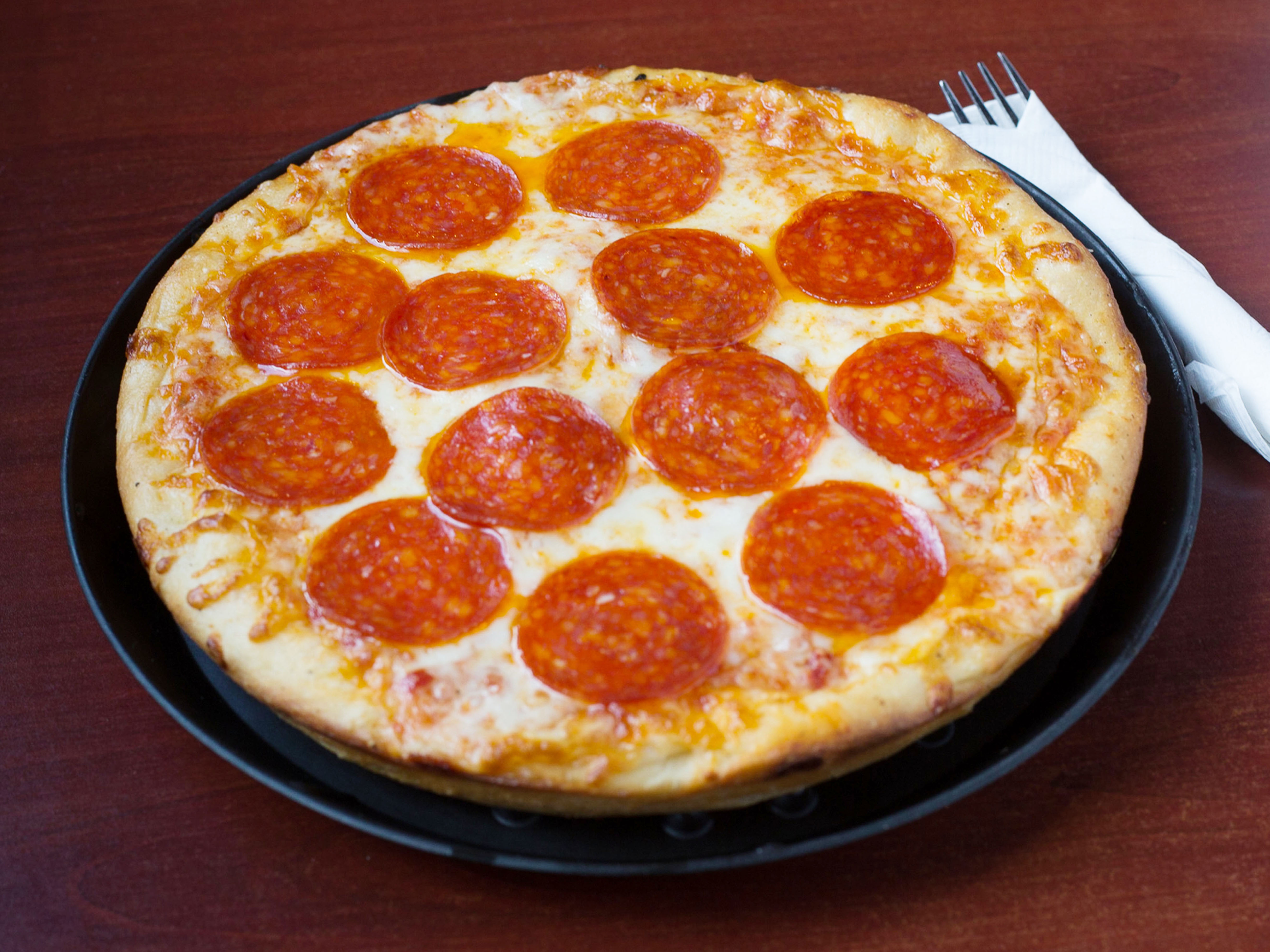 Order 12" Pepperoni Flatbread food online from Coaches Burger Bar store, Youngstown on bringmethat.com